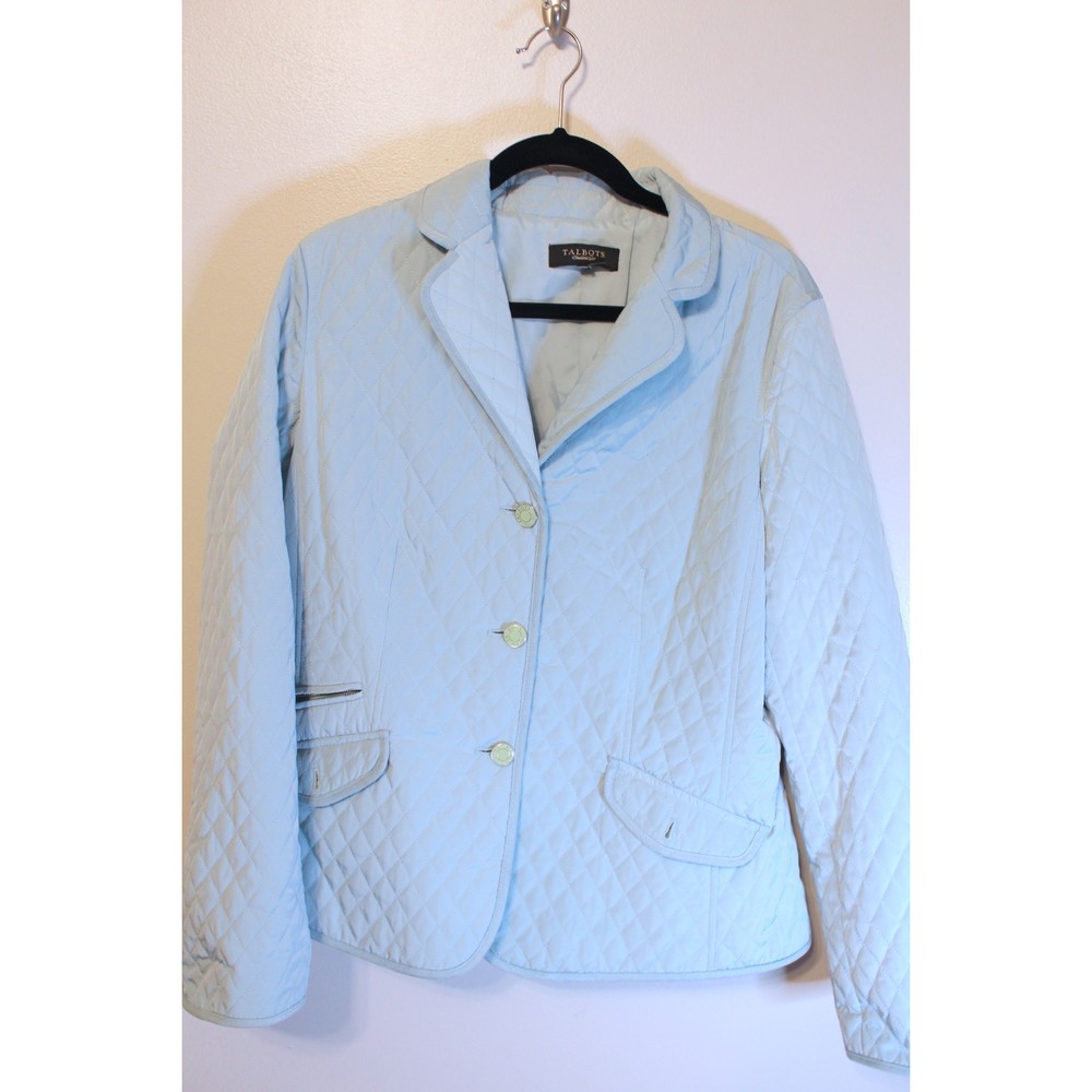 Talbots Mint Quilted Jacket with Pockets